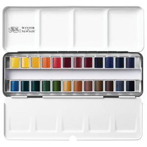 Winsor and Newton Professional Watercolor Half Pan 24 Color Set